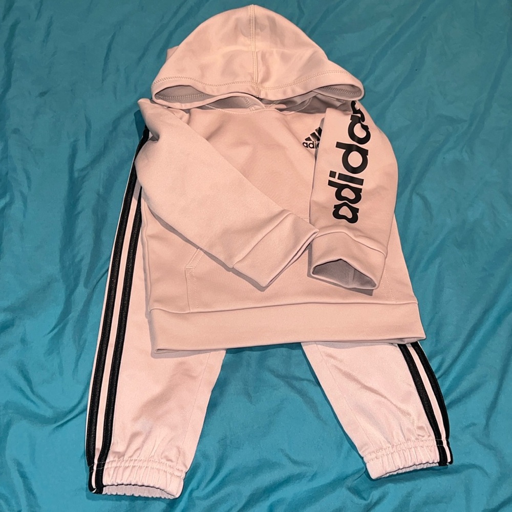 Adidas Kids Champagne Hoodie and Jogger set